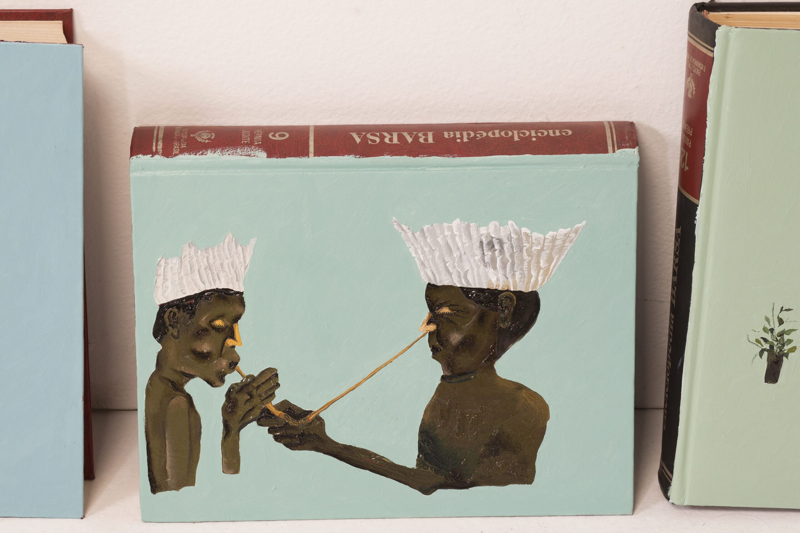 Dalton Paula, A Cura A, 2016. Oil on book. Courtesy of the artist