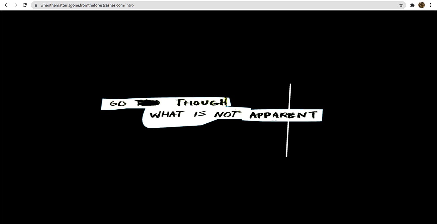 Excerpt of the virtual game When the matter is gone (2021), about the different ways of dying.