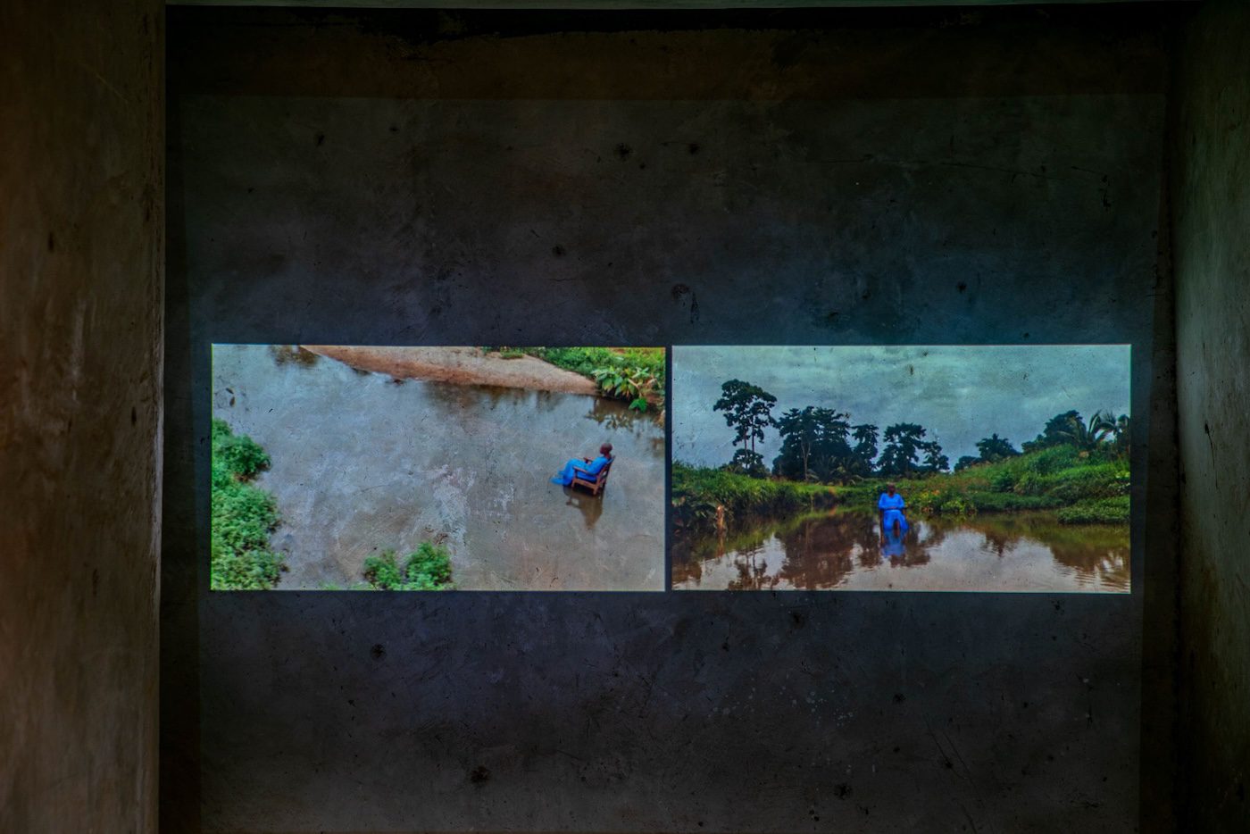 Kabena Godlive Kasangati, Made 5, 2023, 2-channel colour video with sound, 3:28 min, Edition of 3 + 2 AP at Silent Invasions: The Art of Material Hacking. Photo: Atiko Anthony