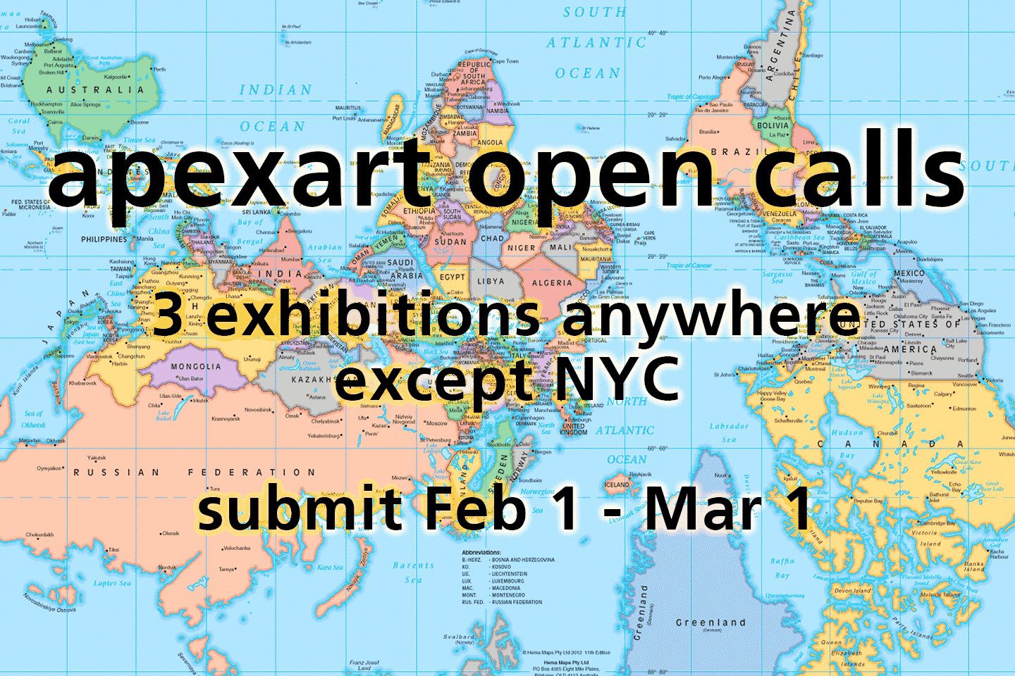International Open Call for Exhibitions 2018-2019