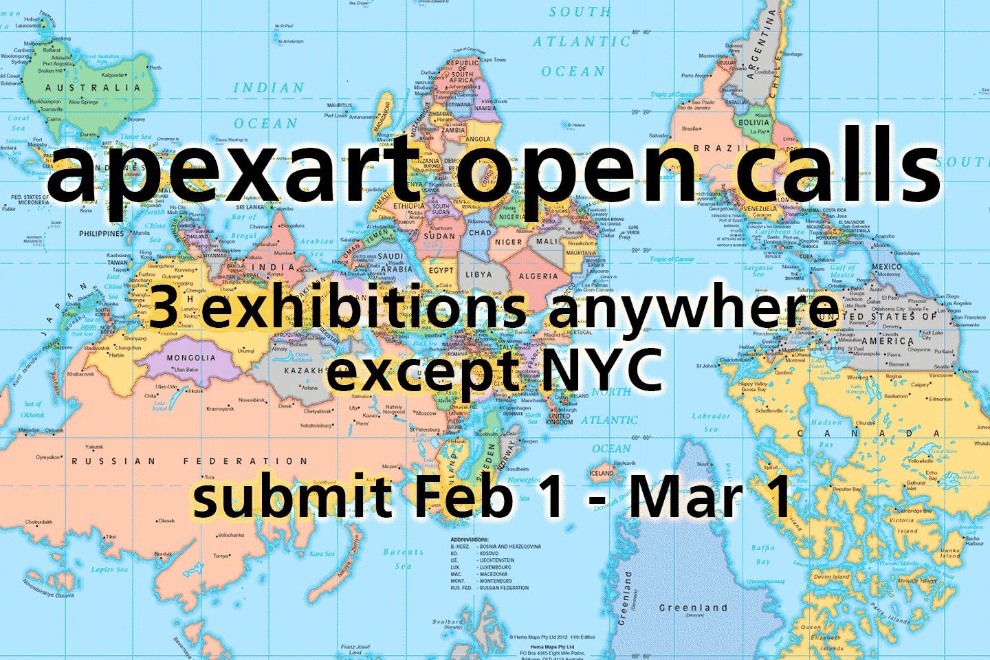 International Open Call for Exhibitions 2018-2019