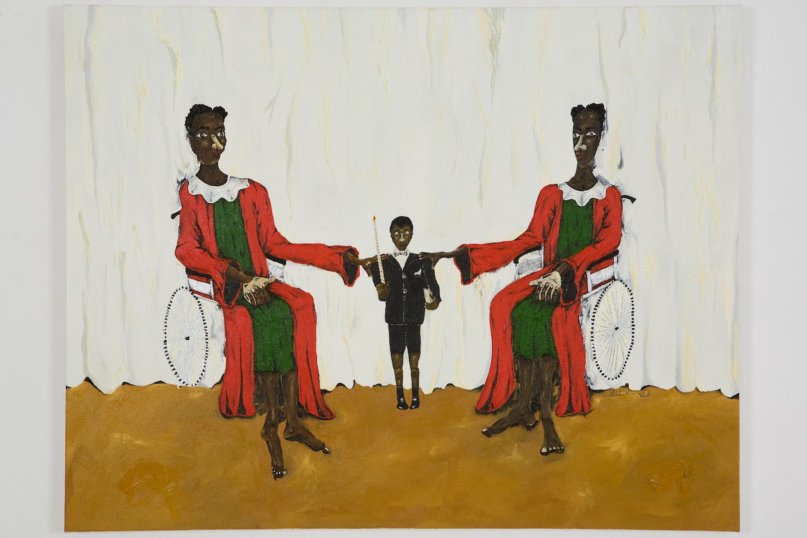 Dalton Paula, Comunhão, 2009. Oil on canvas and silver leaf. Courtesy of the artist