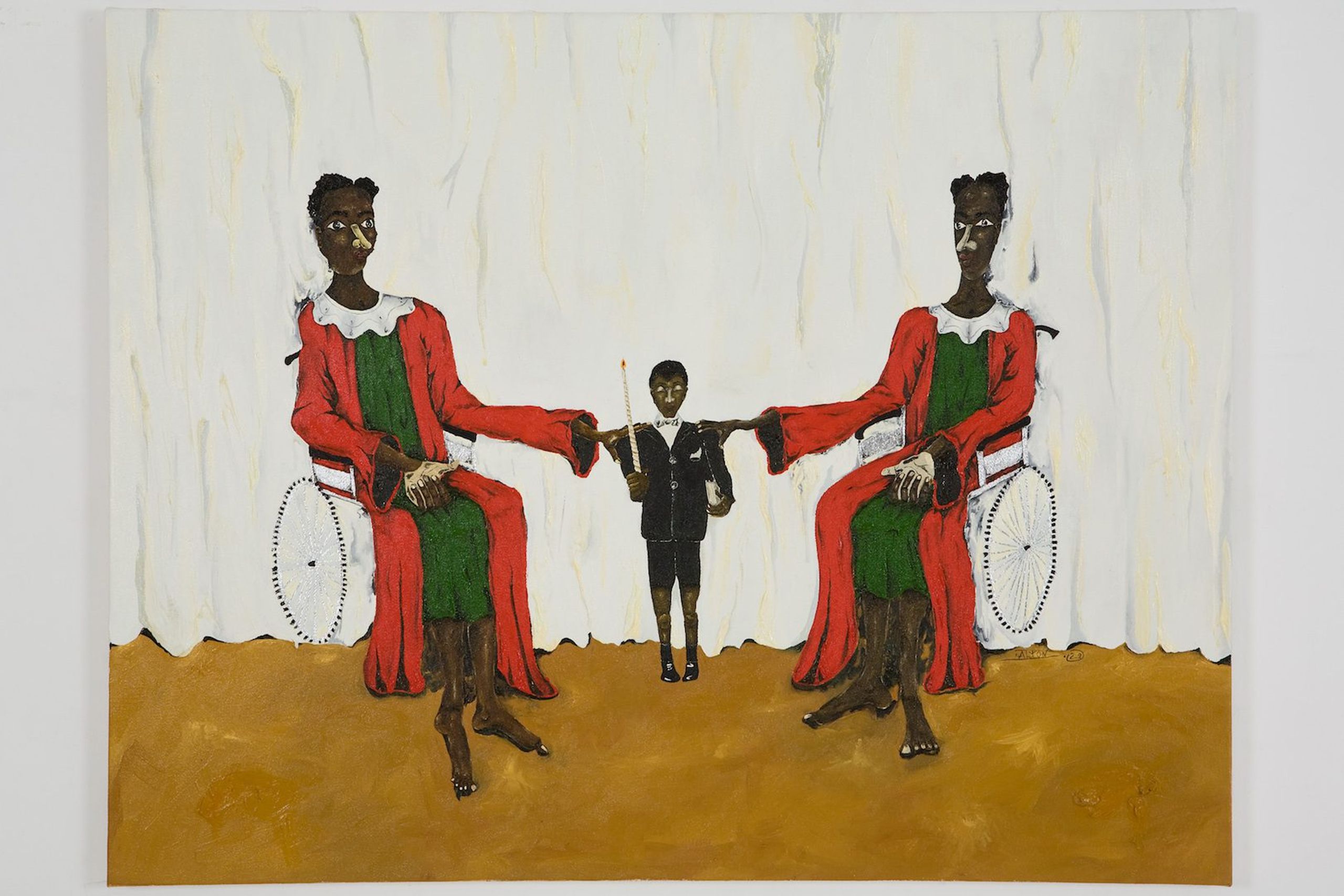 Dalton Paula, Comunhão, 2009. Oil on canvas and silver leaf. Courtesy of the artist