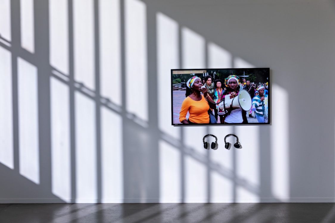 Not Fully Human, Not Human at All, Daniela Ortiz, installation view, Kunstverein in Hamburg, 2020, Photo: Fred Dott