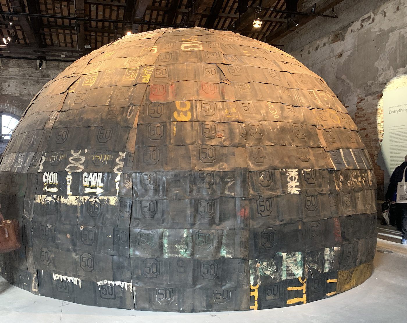 Romuald Hazoumè at National Pavilion of Benin. Installation View at 60th Venice Biennale. Photo: C&