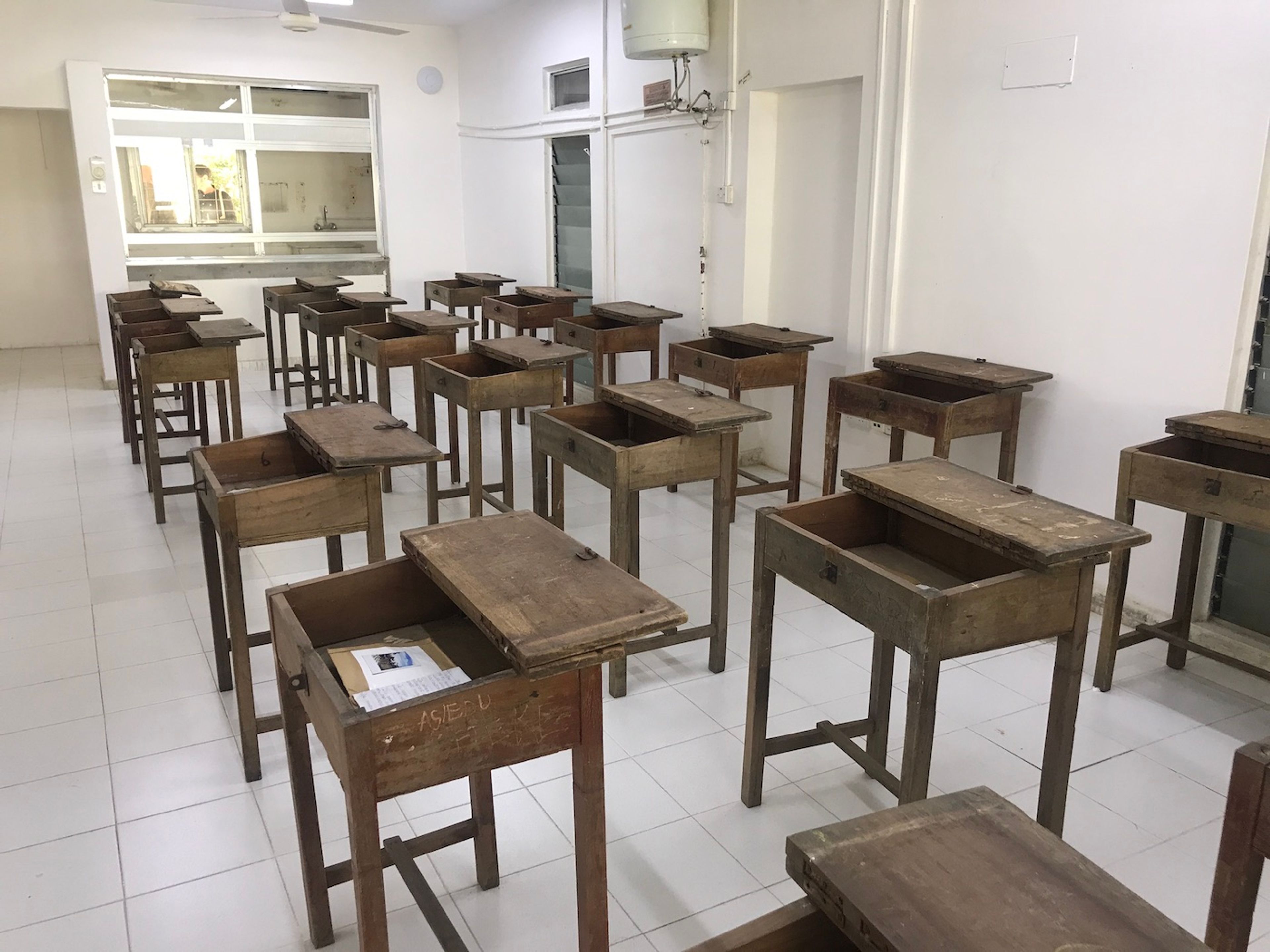 Ibrahim Mahama, Shine a Light, 2022. Installation view at Sharjah Biennial 15. Photo: C&amp;.