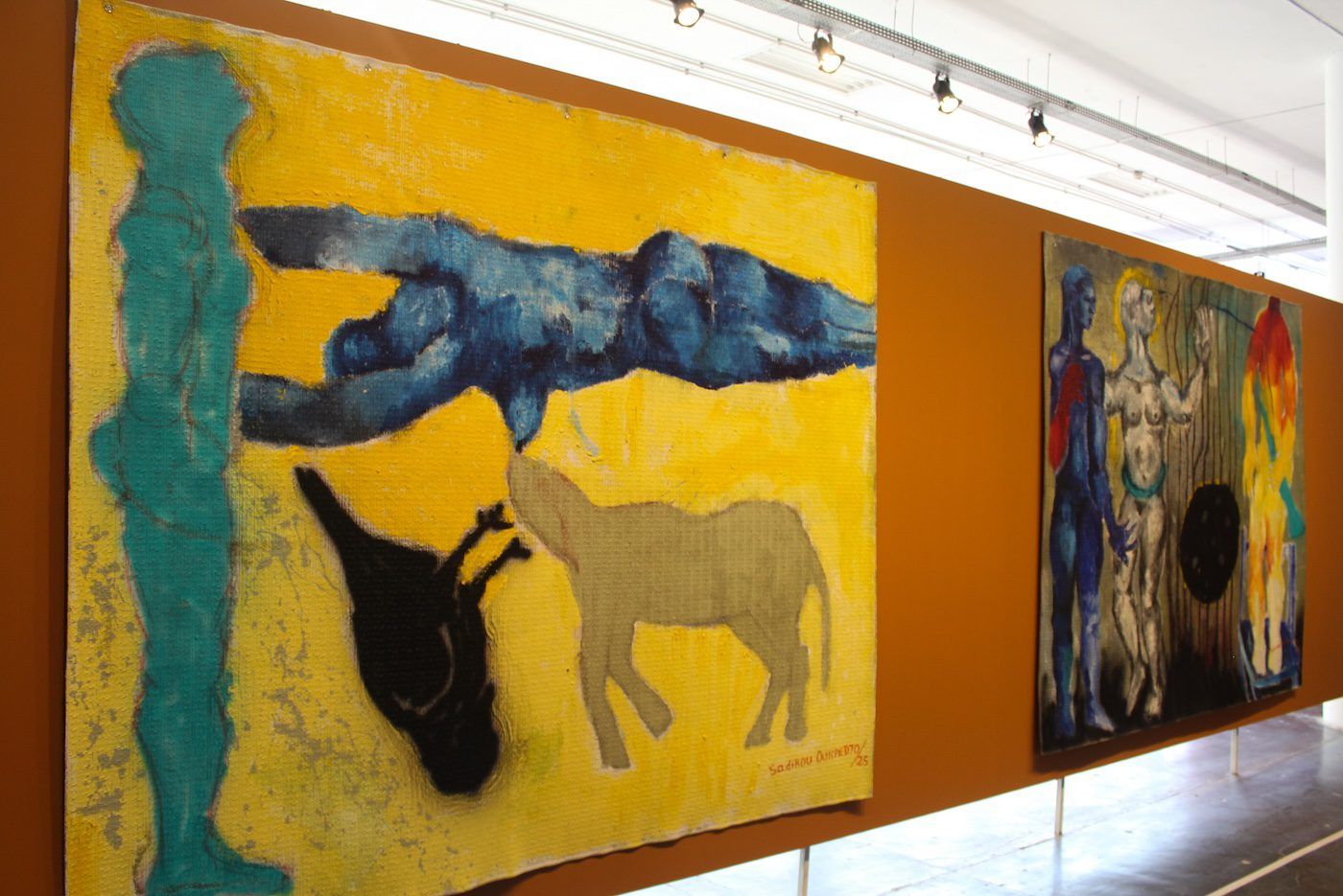 Work by Sadikou Oukpedjo. Installation view at Ciccillo Matarazzo Pavilion, Fundação Bienal de São Paulo . Images by Cristian Baena / Contemporary And (C&amp;).