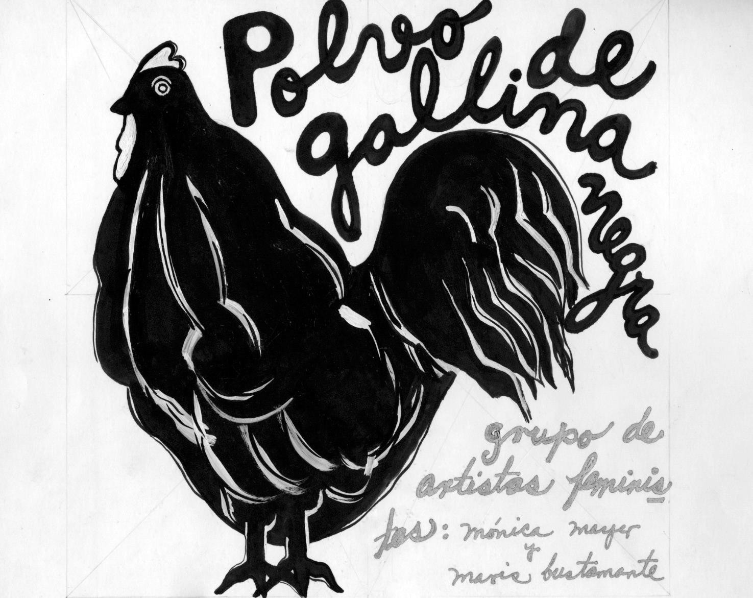 Polvo de Galinha Negra, Symbol of the feminist group founded by Maris Bustamante and Mónica Mayer.