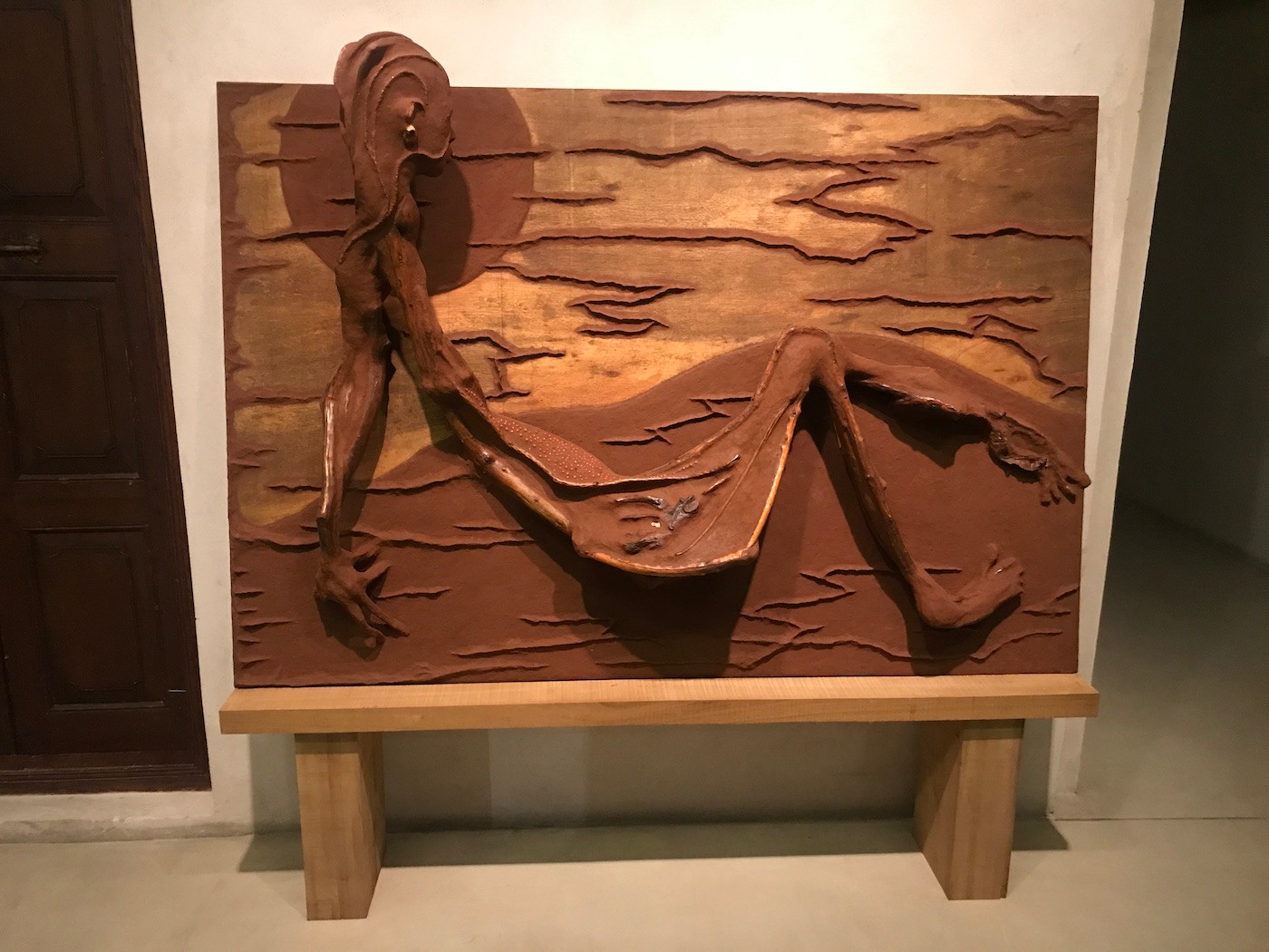 Wangechi Mutu, Buried Bride II, 2023. Installation view at Sharjah Biennial 15. Photo: C&.