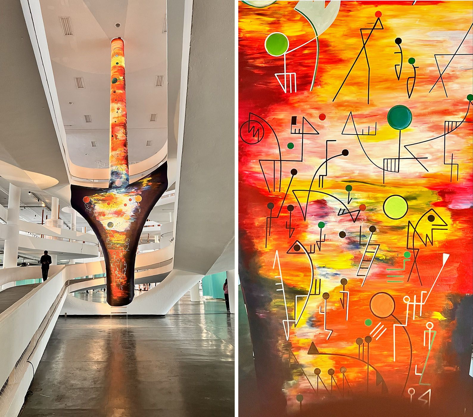 Tanka Fonta, Philosophies of Being, Perception, and Expressivity of Being, 2025, audio and acrylic on mural. Commissioned by the São Paulo Biennial Foundation for the 36th Bienal. This participation is supported by: Institut für Auslandsbeziehungen - IFA, Santa Marcelina Cultura and Cultura Artística. Photo: Cristian Baena