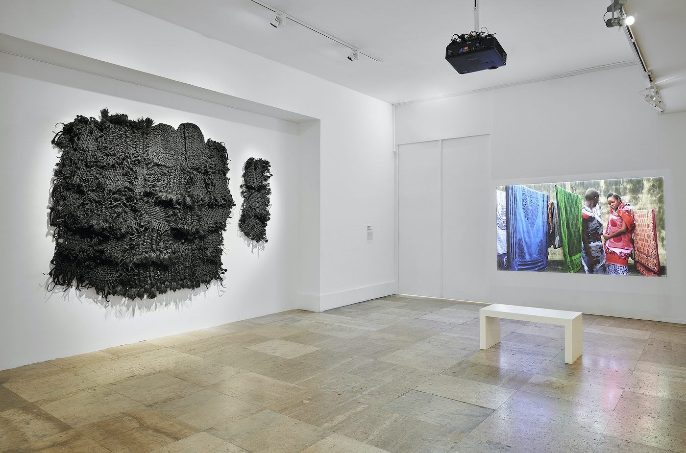Keyezua (left); Kapwani Kiwanga (right). “The Power Of My Hands”, Musée d’Art Moderne de la ville de Paris, 2021. Photo: Pierre Antoine