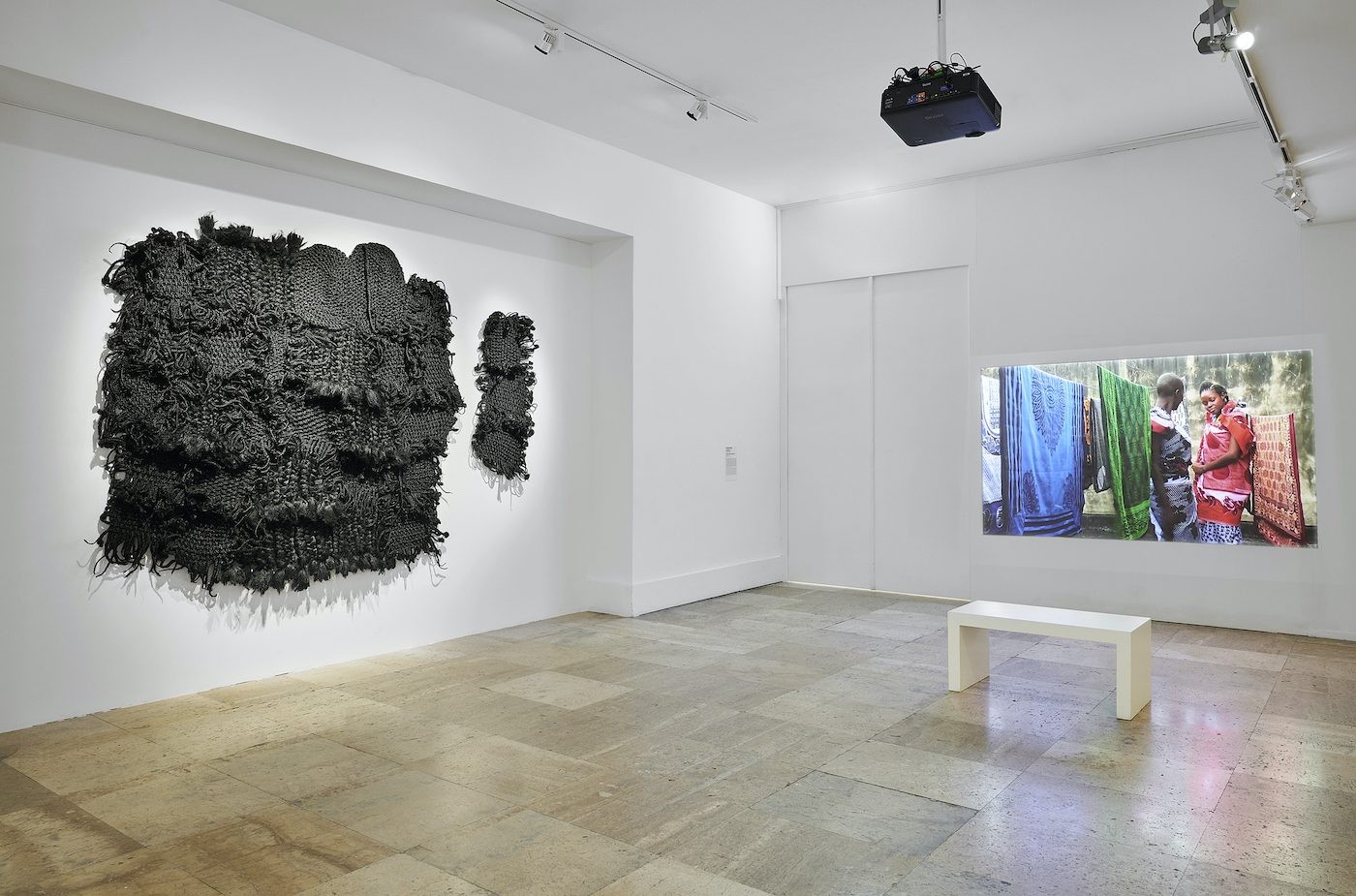 Keyezua (left); Kapwani Kiwanga (right). “The Power Of My Hands”, Musée d’Art Moderne de la ville de Paris, 2021. Photo: Pierre Antoine