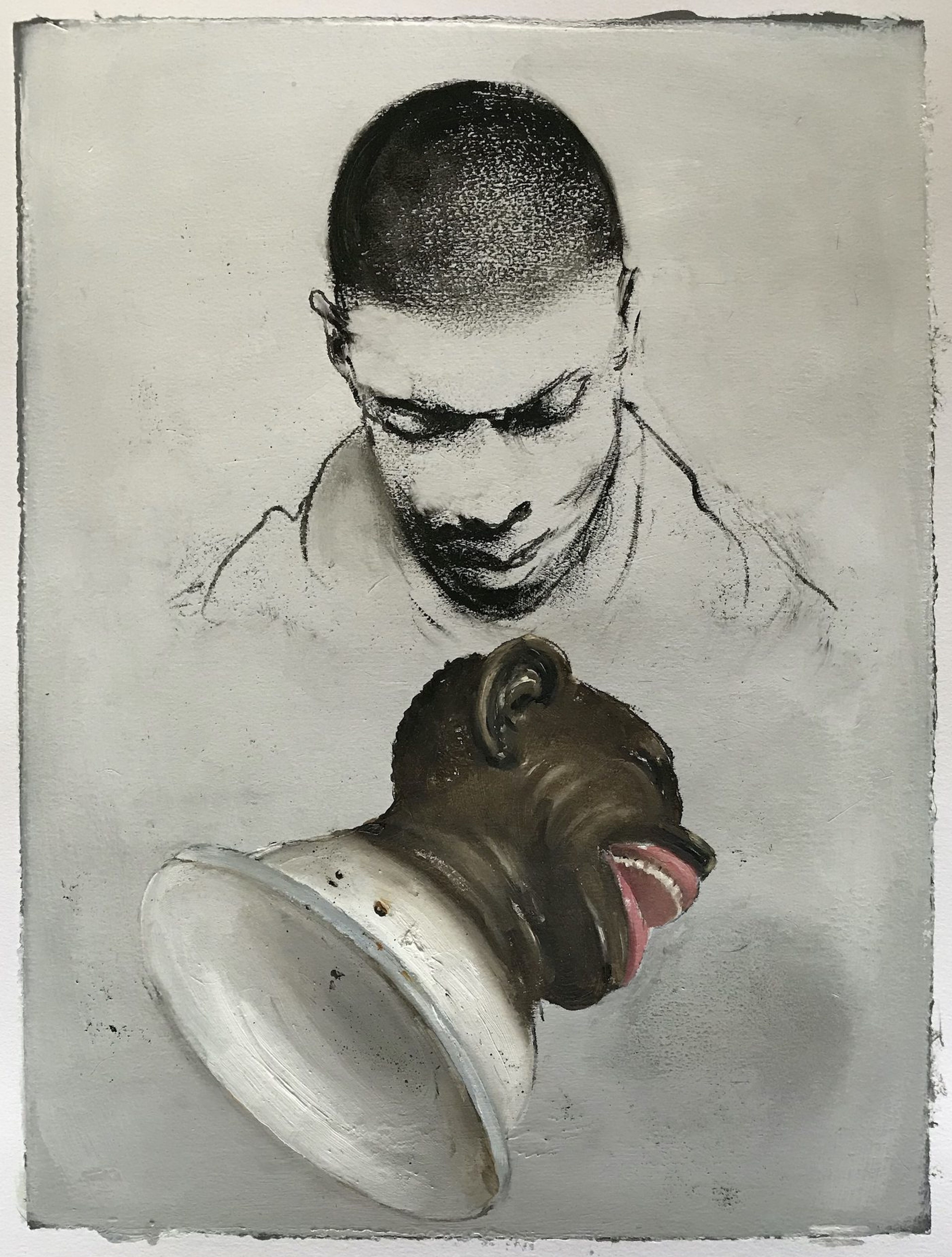 Ransome Stanley, Untitled, 2019. Mixed media on paper, 60 x 50 cm. Courtesy of the artist and Artco Galerie Herzogenrath