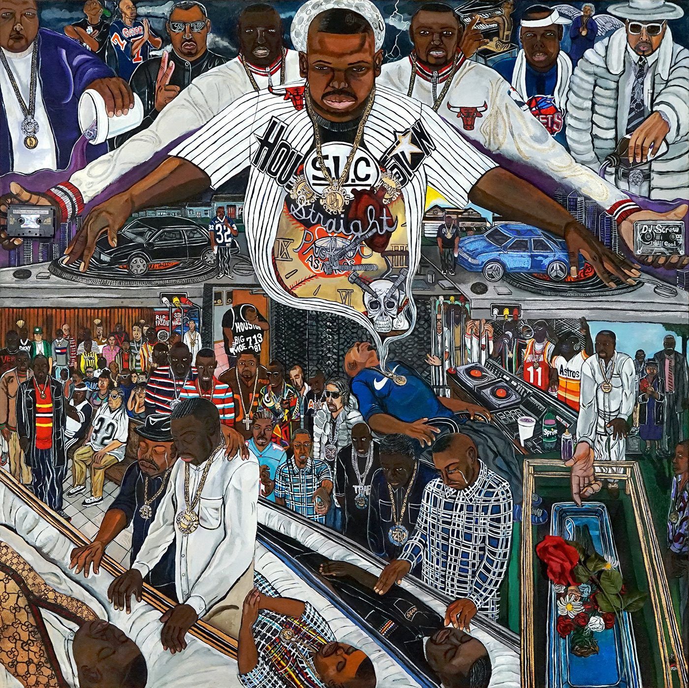 El Franco Lee, II, DJ Screw in Heaven 2, 2016. Neon bulb and single-channel audio, 3:04 minutes, 60 x 60 inches. Image and work courtesy the artist.