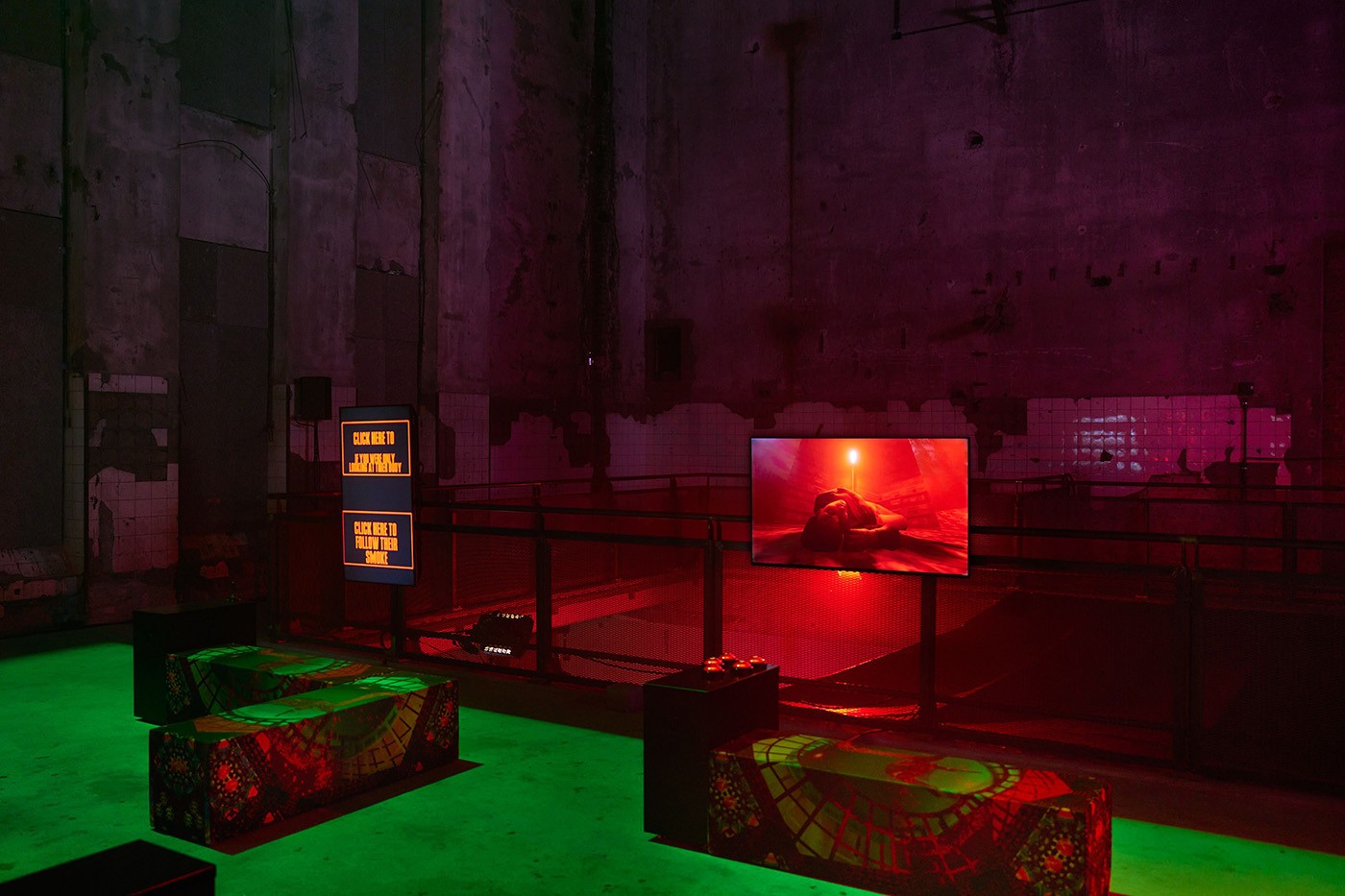 Danielle Brathwaite-Shirley, THE SOUL STATION, 2024. Installation view at Halle am Berghain, Berlin. Commissioned by LAS Art Foundation. Courtesy the artist; LAS Art Foundation. Photo: Alwin Lay