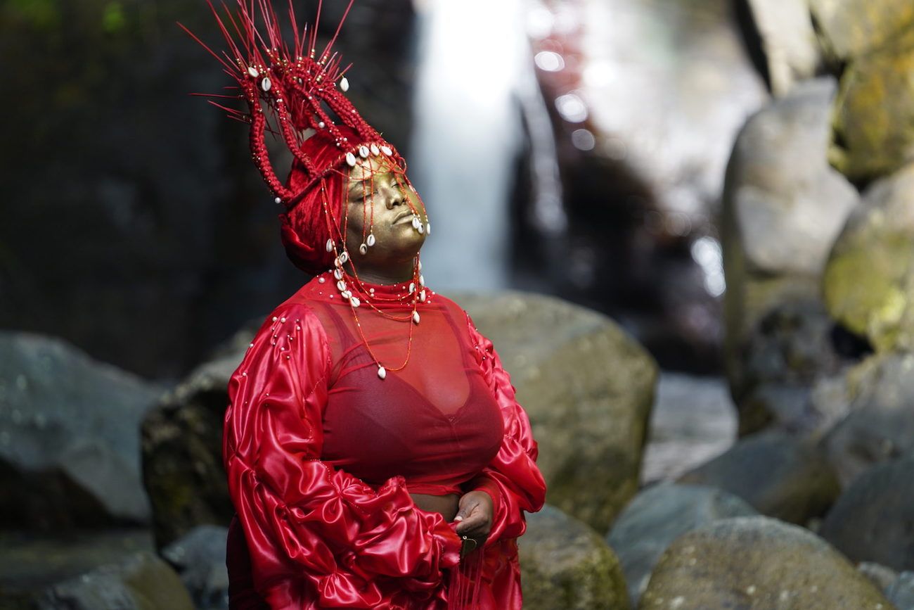 Gwladys Gambie, Manman Chadwon Wouj (Red Mama Sea Urchin), 2020. Photo: Gérard Maximin. Courtesy of the Artist.