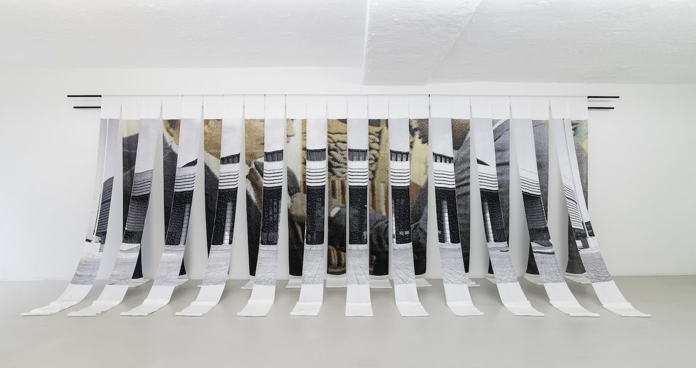 Adji Dieye, Cultura persa e imparata a memoria, exhibition view, ©ar/ge kunst, photo Tiberio Sorvillo, 2022