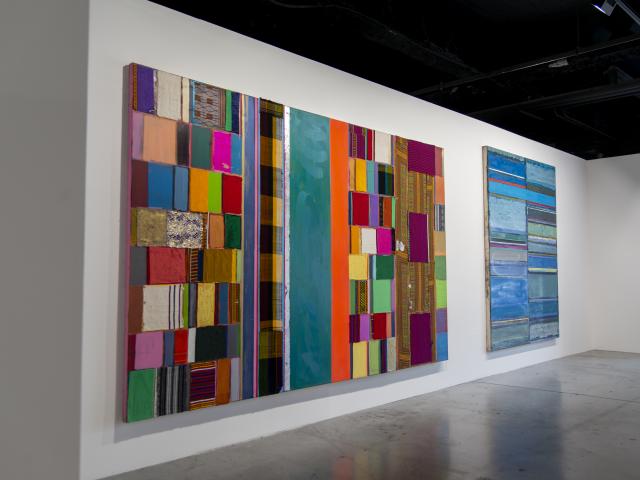 Installation View of „Sensitive Materials“ at La Condition Publique in Roubaix curated by the artist collective EXIT FRAME.