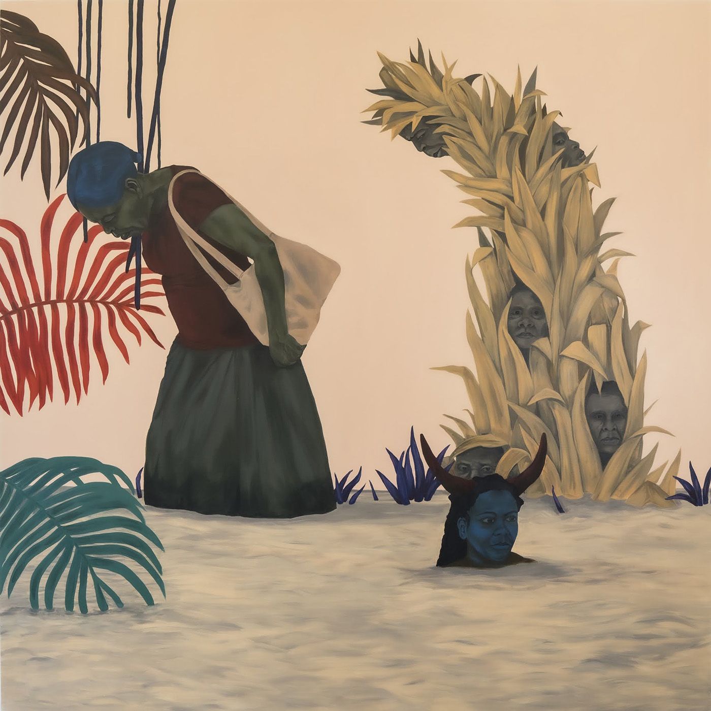 Une vision de la paix, de l'harmonie et de la bonne intelligence (A Vision of Peace, Harmony, and Good Intelligence), acrylic on canvas, 190 cm x 190 cm, 2020. Photo: Erik López