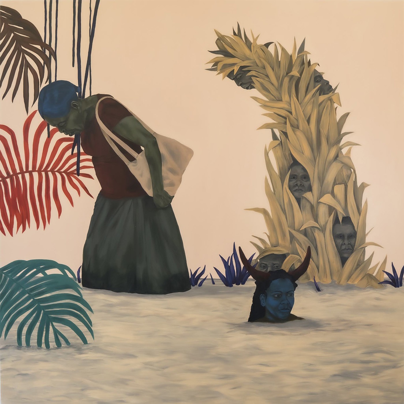 Une vision de la paix, de l'harmonie et de la bonne intelligence (A Vision of Peace, Harmony, and Good Intelligence), acrylic on canvas, 190 cm x 190 cm, 2020. Photo: Erik López