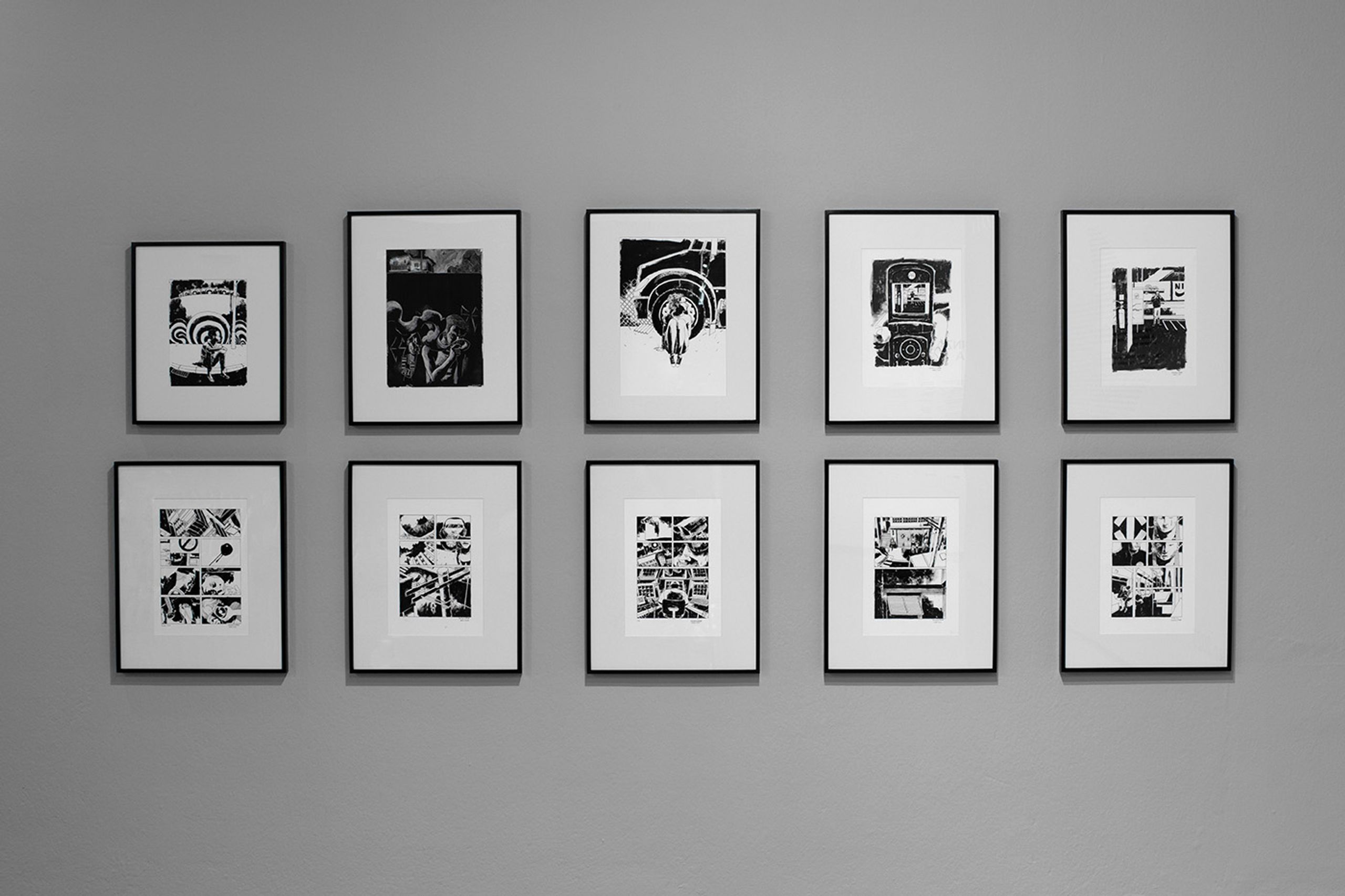 Marcelo D'Salete, original drawings from the books "Noite Luz" (2008) and "Encruzilhada" (2011). Photo: Press