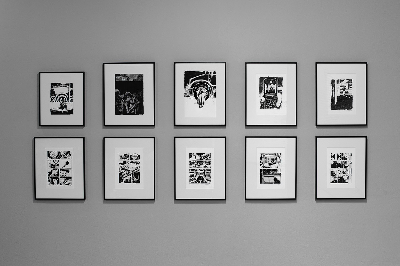 Marcelo D'Salete, original drawings from the books "Noite Luz" (2008) and "Encruzilhada" (2011). Photo: Press