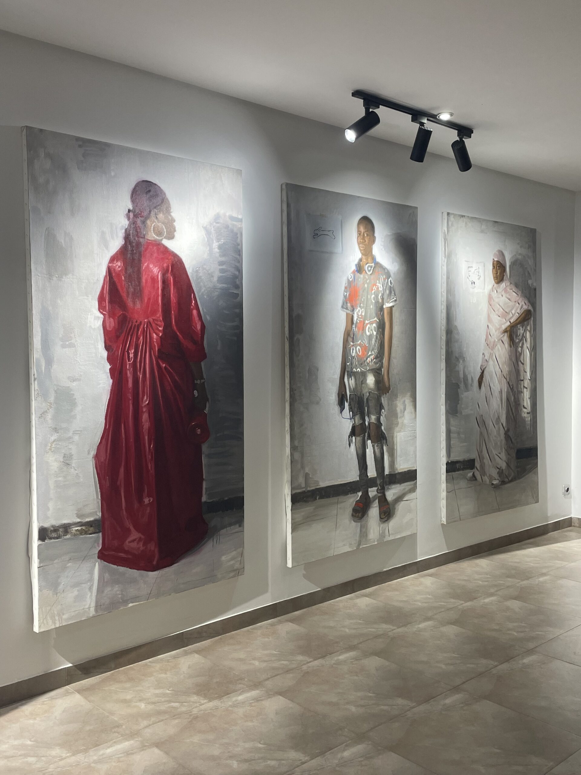 Moses Hamborg. Installation view of “Moses Hamburg &amp; Tobi Onabolu: All The Lives Imagined“ at Galerie Ourrouss. Photo: Khady | Senegalese Twisted