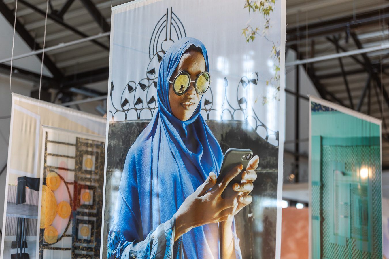 Installation view of Ode to Youthful Daredevils (2019-2024) by The Anarchist Citizenship from the exhibition The Anarchist Citizenship – People Made of Stories (2024) at Framer Framed, Amsterdam. Photo: Maarten Nauw. Courtesy of Framer Framed.