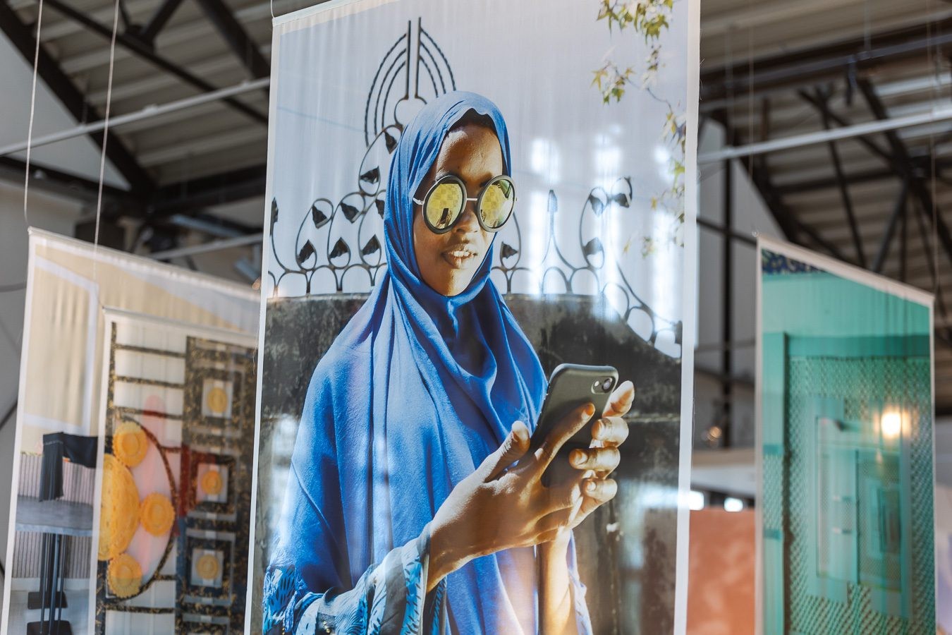 Installation view of Ode to Youthful Daredevils (2019-2024) by The Anarchist Citizenship from the exhibition The Anarchist Citizenship – People Made of Stories (2024) at Framer Framed, Amsterdam. Photo: Maarten Nauw. Courtesy of Framer Framed.