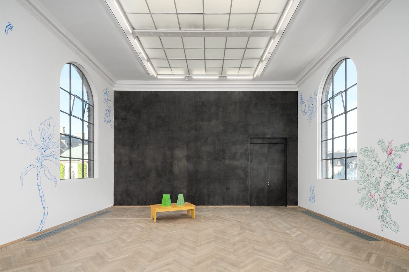 Ishita Chakraborty, Exotic Plants in the Garden – What to Do?, 2022. Installation view, Seeds and Souls, Kunsthal Charlottenborg, 2023. Courtesy of the artist. Photo by David Stjernholm.