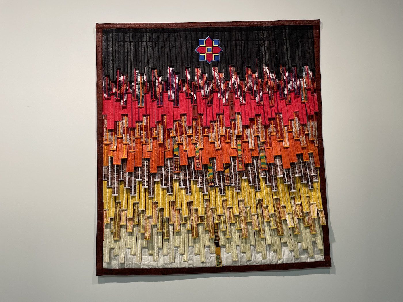 Fondation Festival sur le Niger, Abdoulaye Konaté, Hommage aux chasseurs du Mandé, 1996. Installation view at documenta fifteen, Kassel. Photo: C&