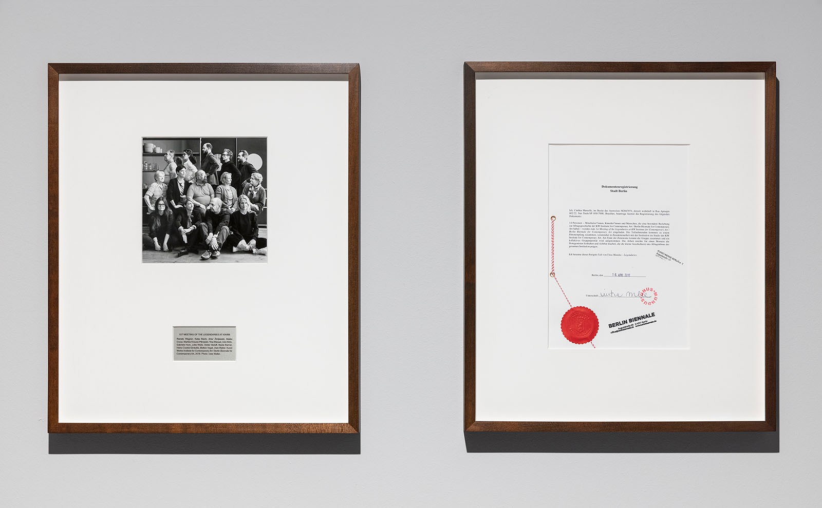 Cinthia Marcelle, 10th Berlin Biennale, 1st Meeting of the Legendaries at KW Institute for Contemporary Art. Series Legendaries, 2008–ongoing, 2018. Courtesy of the artist. Photo: Timo Ohler.