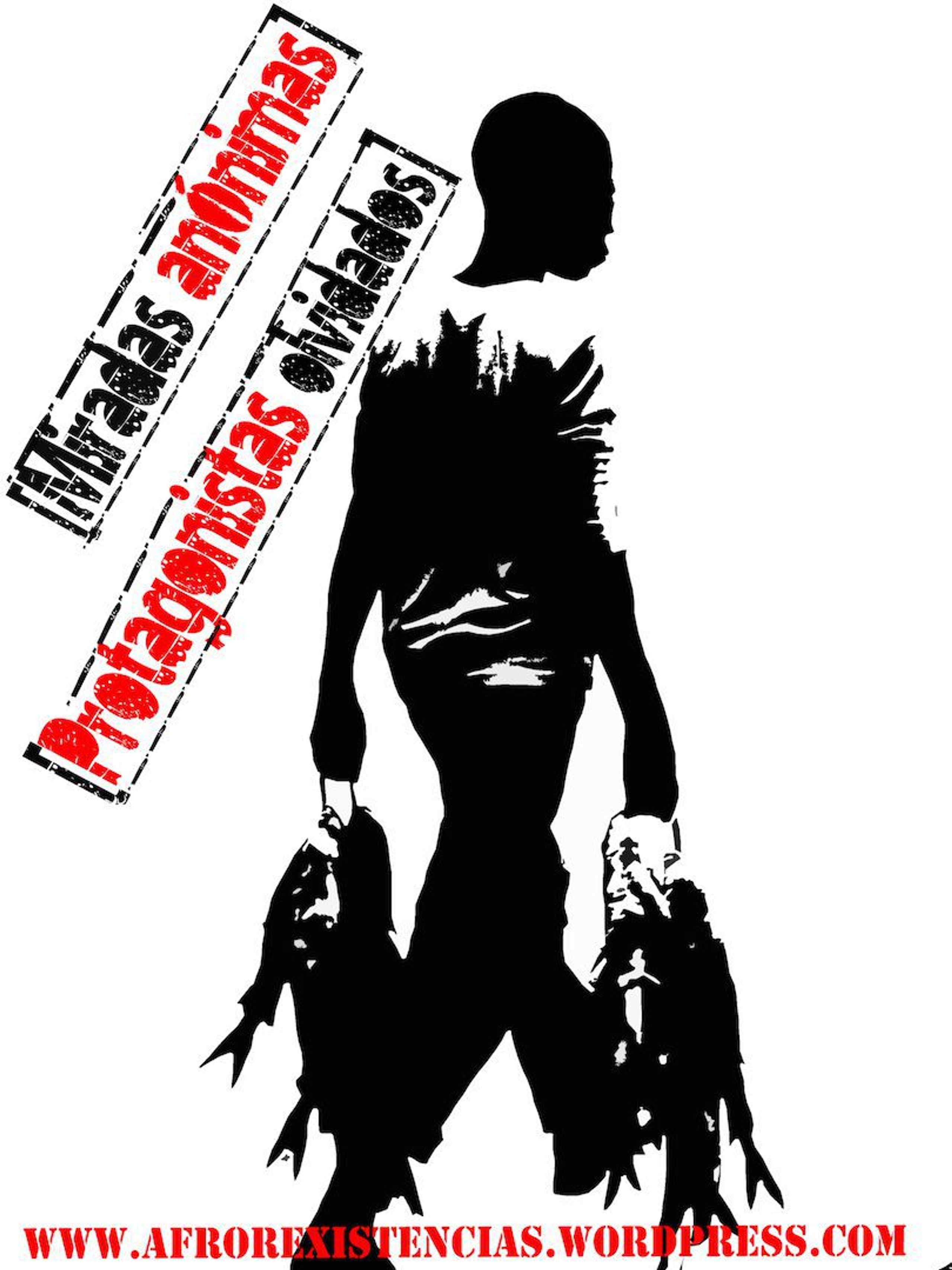  Afrorexistencia, Adriana Quiñones-León, Miradas anónimas, protagonistas olvidados, 2012. Stencil. Courtesy of Afrorexistencia