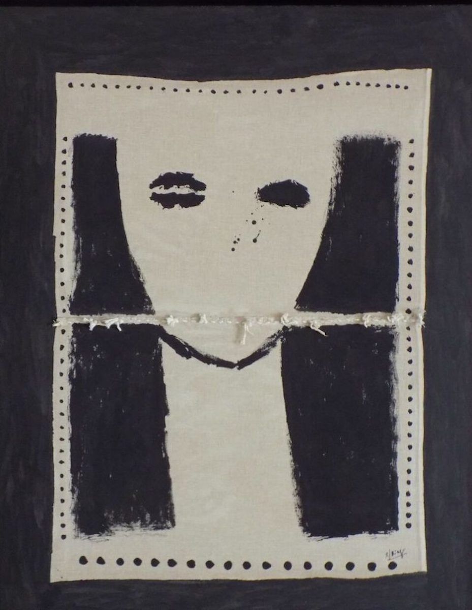 Juan Roberto Diago, no title, 2011. Mixed media on canvas. Private collection. Photo courtesy of the artist and the curatorship of “Diago: The Pasts of this Afro-Cuban Present”.