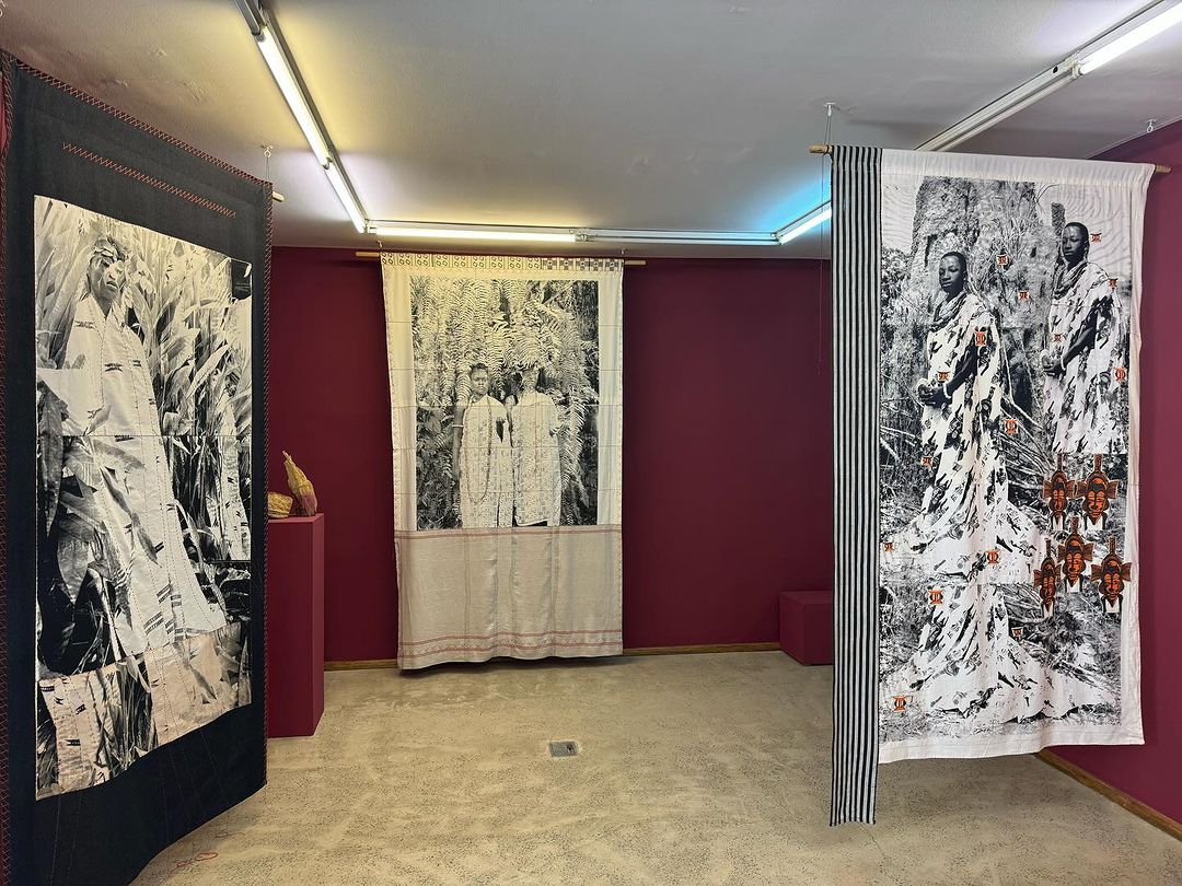 Installation View of „Zohra Opoku: With Every Fibre Of (My) Being“ at Raw Material Company. Photo: Marie Hélène Pereira.