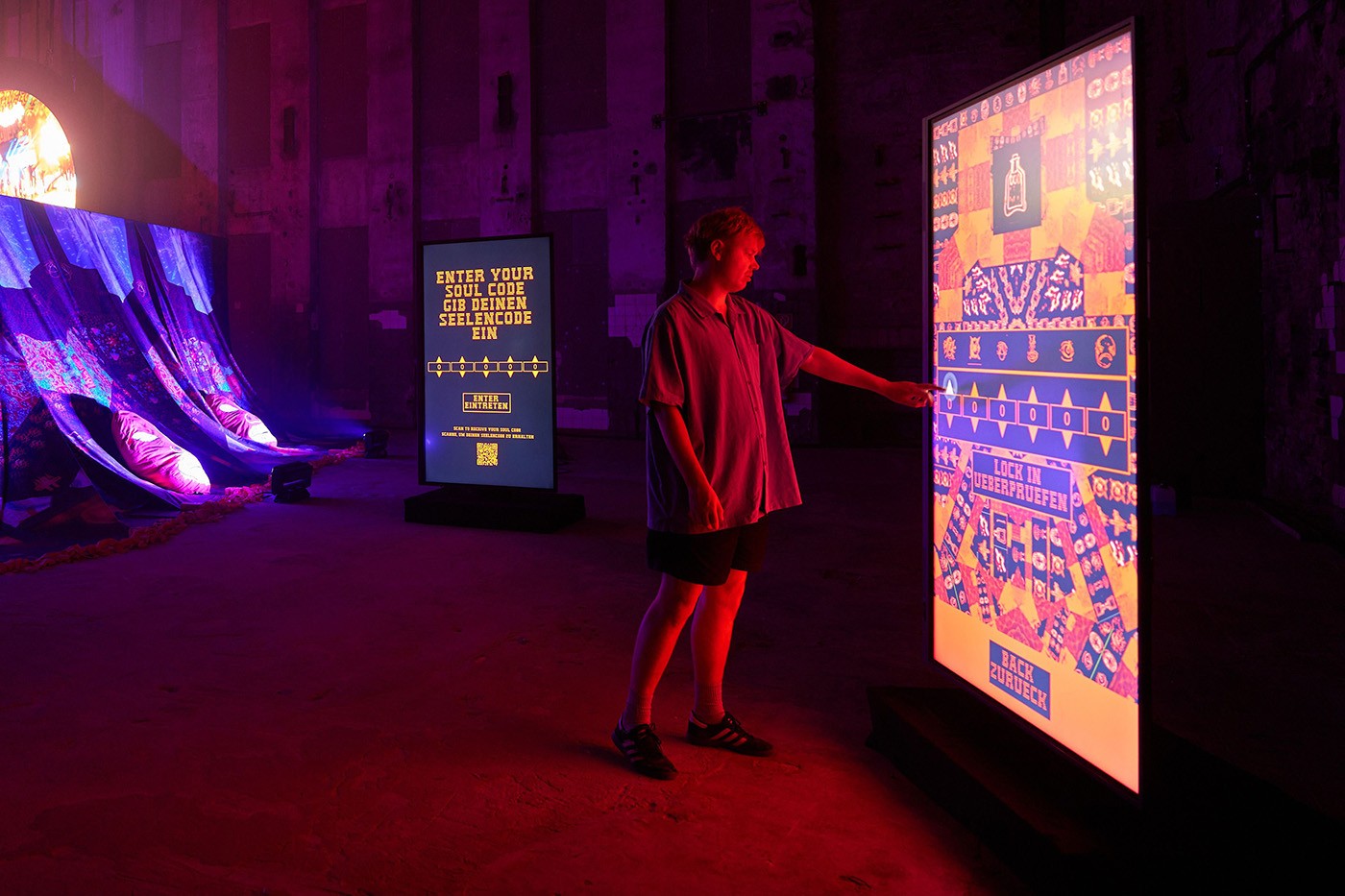 Danielle Brathwaite-Shirley, THE SOUL STATION, 2024. Installation view at Halle am Berghain, Berlin. Commissioned by LAS Art Foundation. Courtesy the artist; LAS Art Foundation. Photo: Alwin Lay