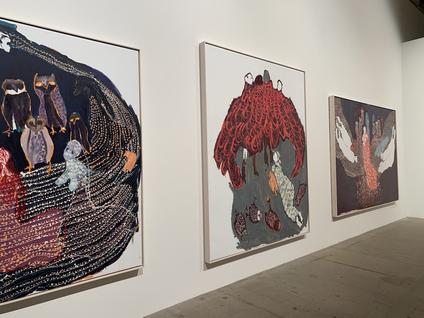 Portia Zvavahera. Installation View of “The Milk of Dreams” at Arsenale. Photo: C&amp;