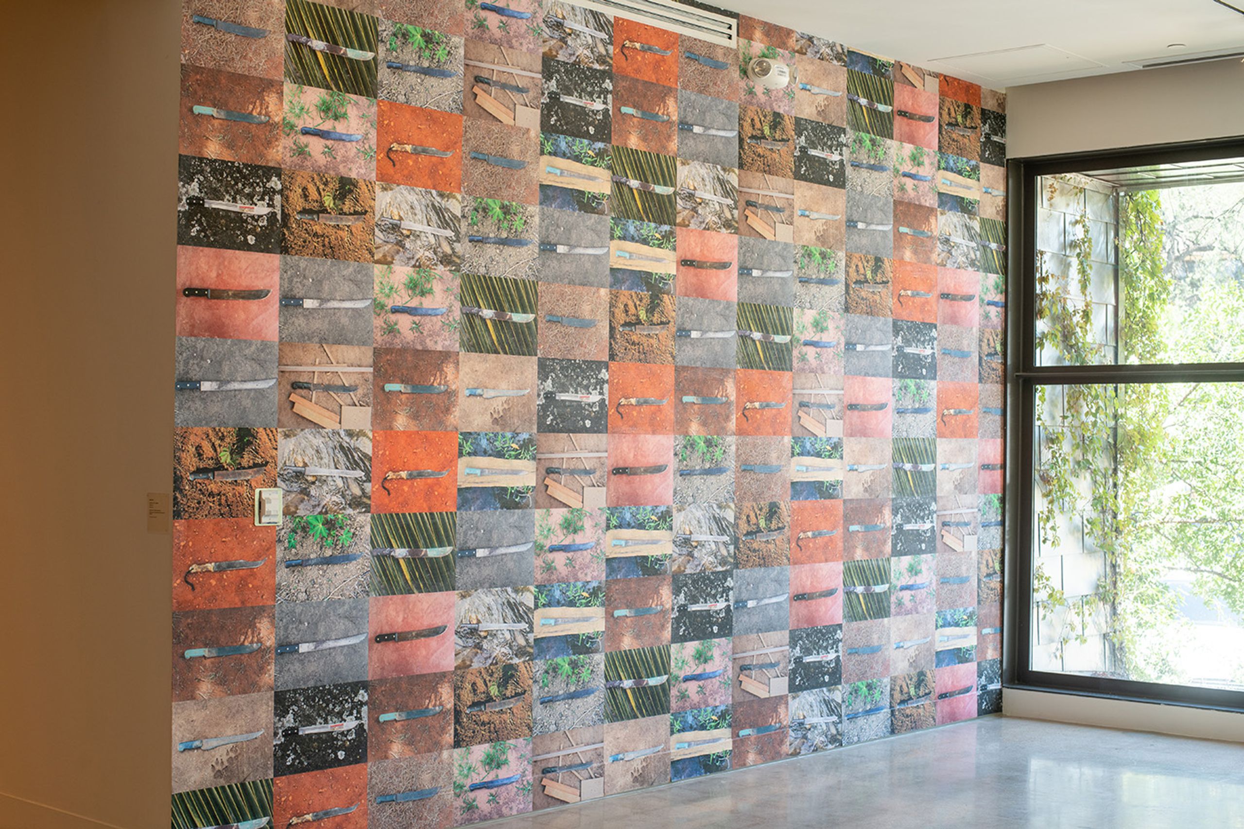 Sallisa Rosa, Resistencia [Resistance], 2017- present. Inkjet prints on paper, wheat paste. Dimensions vary. Courtesy of the artist. Social Fabric: Art and Activism in Contemporary Brazil, installation view, Visual Arts Center, The University of Texas at Austin, September 23, 2022 – March 10, 2023. Photo: Sandy Carson