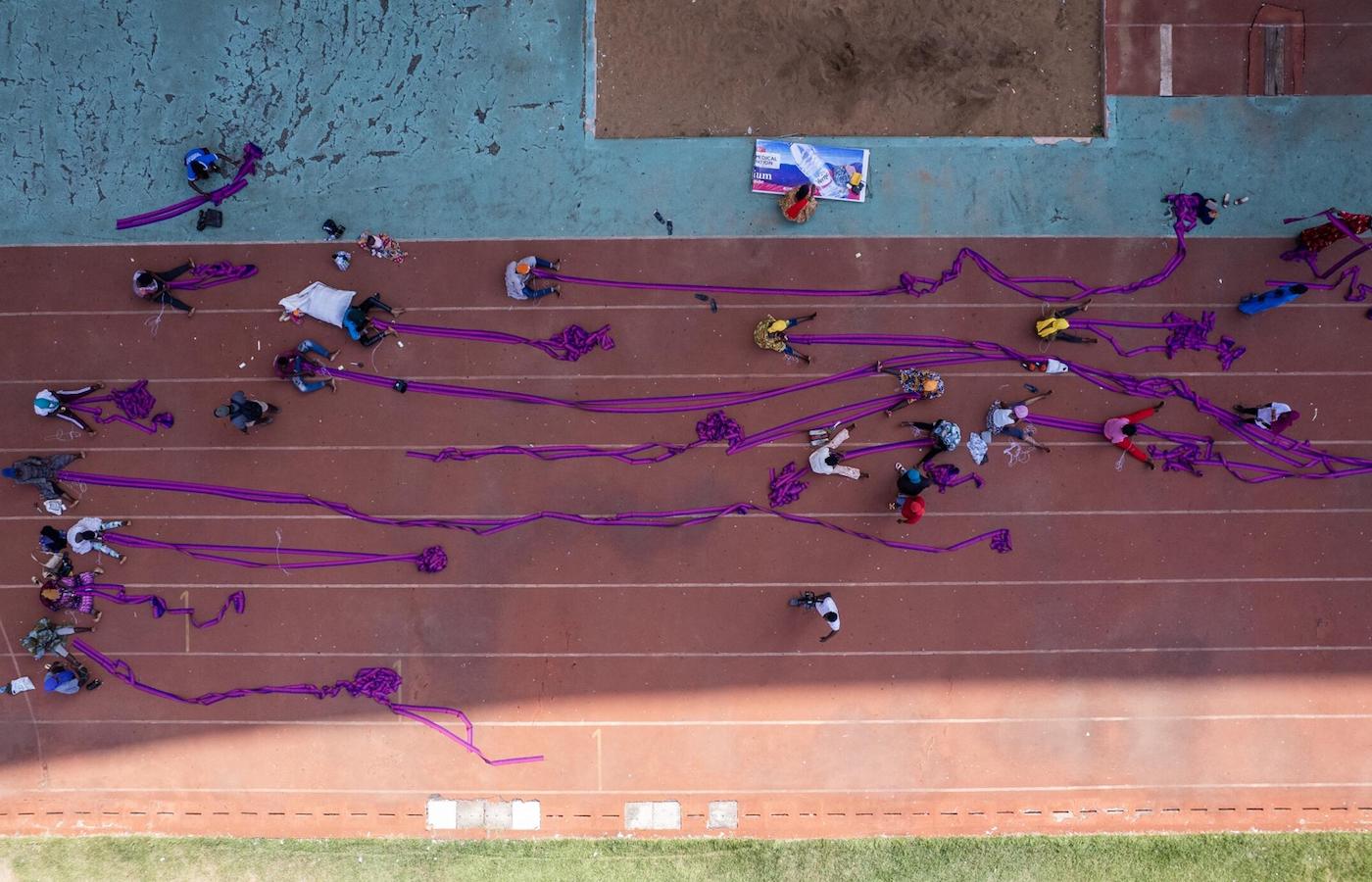 Ibrahim Mahama: Purple Hibiscus