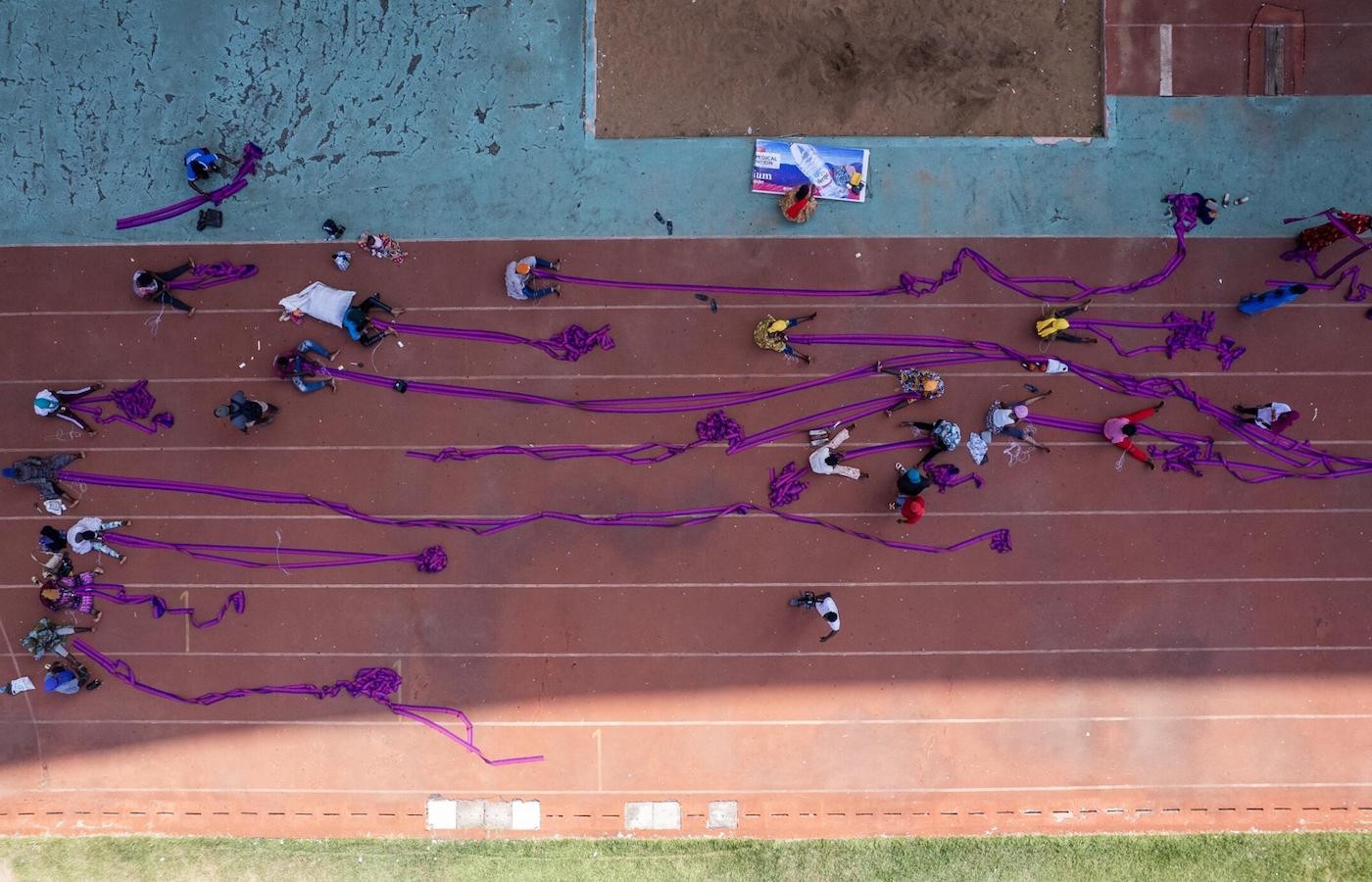 Ibrahim Mahama: Purple Hibiscus