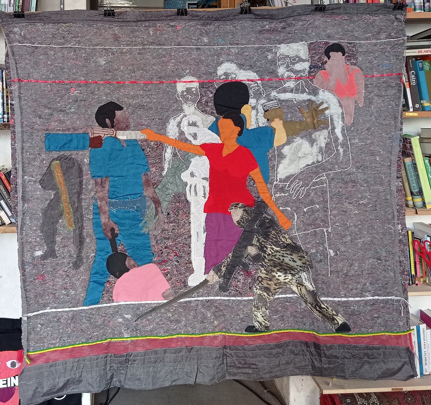 Eva de Souza, Conflito 1 ("Conflict 1"), textile object, 135 × 120 cm, 2020. Photo: Eva de Souza.