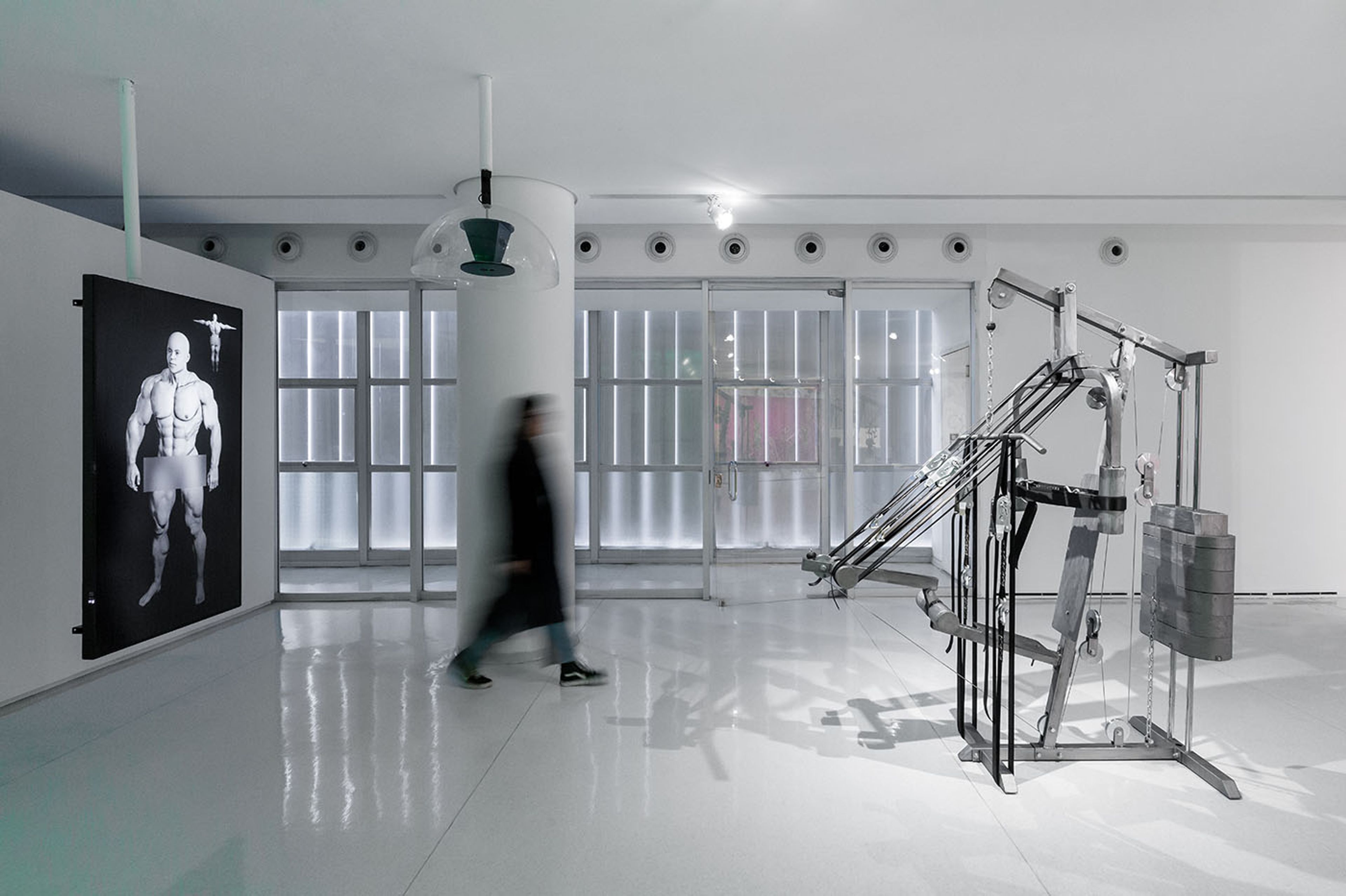 Marcus Deusdedit, untitled, from the Performance series, 2024. 38th Panorama of Brazilian Art: 1000º, São Paulo Museum of Modern Art. Multimedia installation 210 x 120 x 170 cm. Photo: Ruy Teixeira