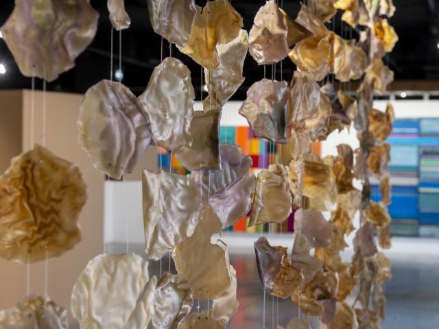 Installation View of „Sensitive Materials“ at La Condition Publique in Roubaix curated by the artist collective EXIT FRAME.