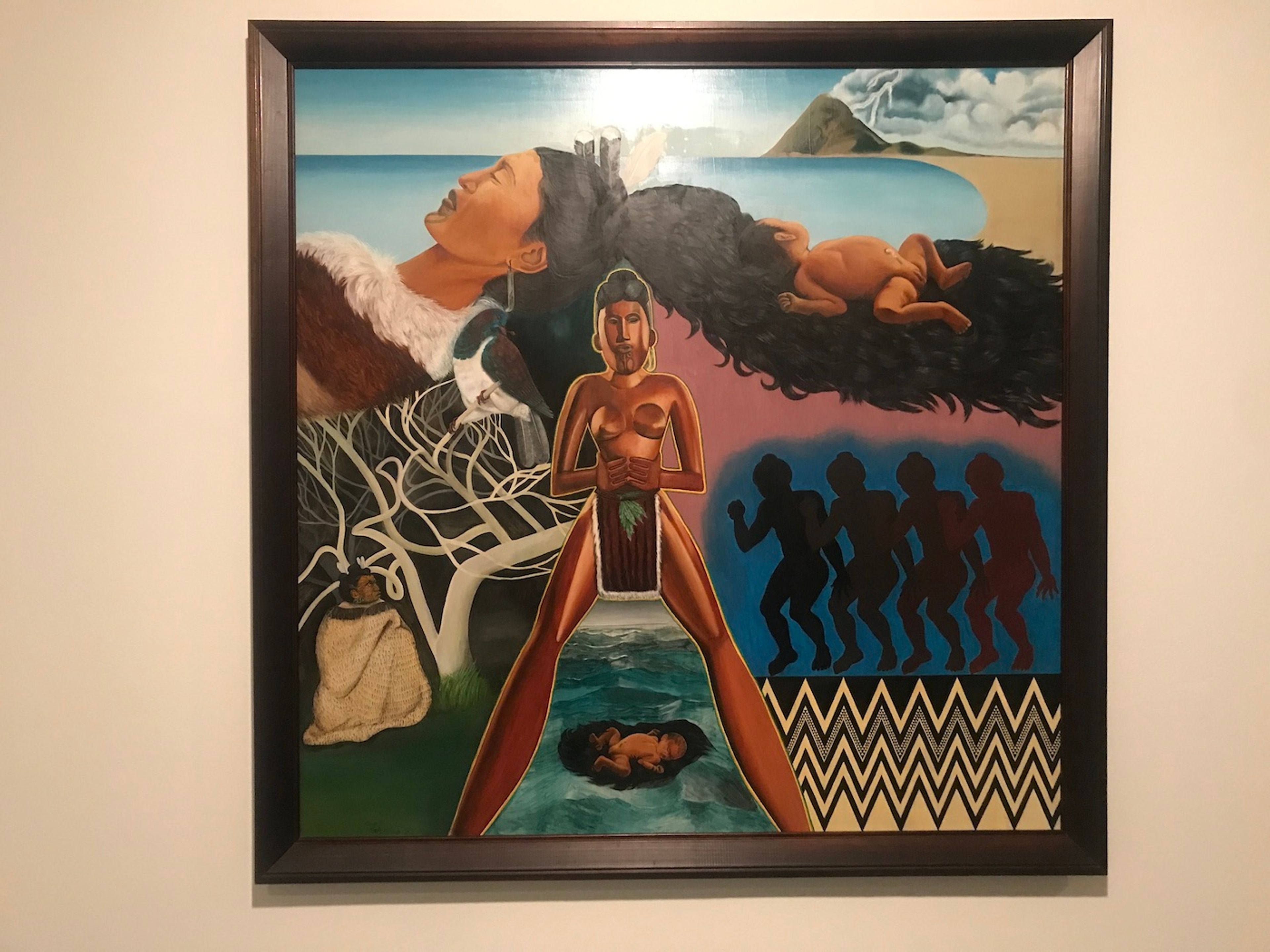 Robyn Kahukiwa, Taranga 1982. Installation view at Sharjah Biennial 15. Photo: C&amp;.