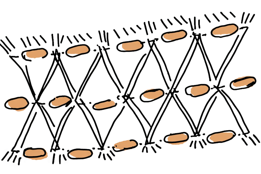 Sketch of beadwork