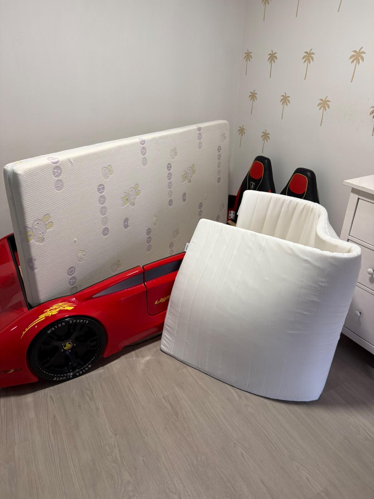 kid's bed's mattress after