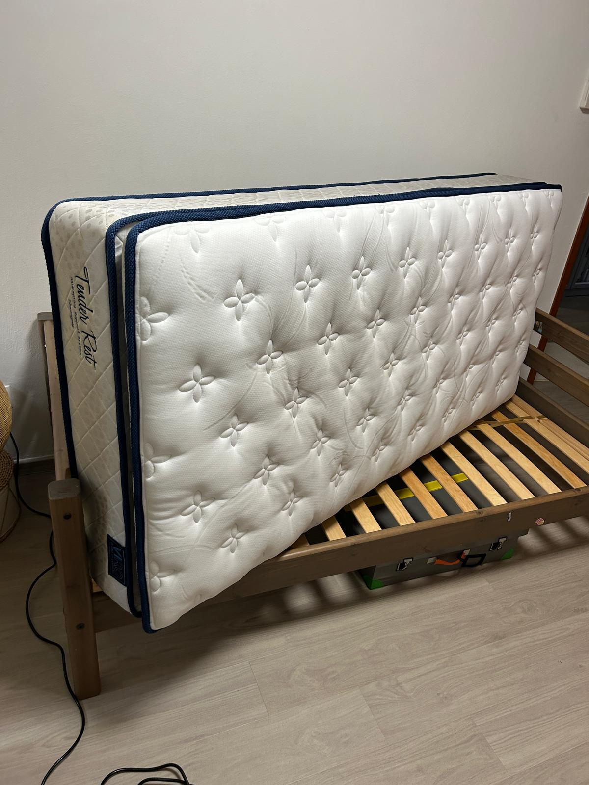single bed's mattress after