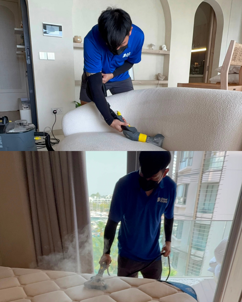 deep cleaning or steaming