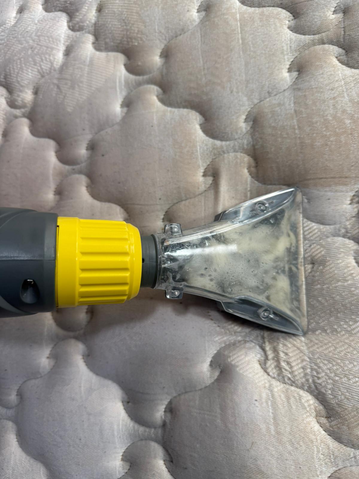 cleaning mattress close-up