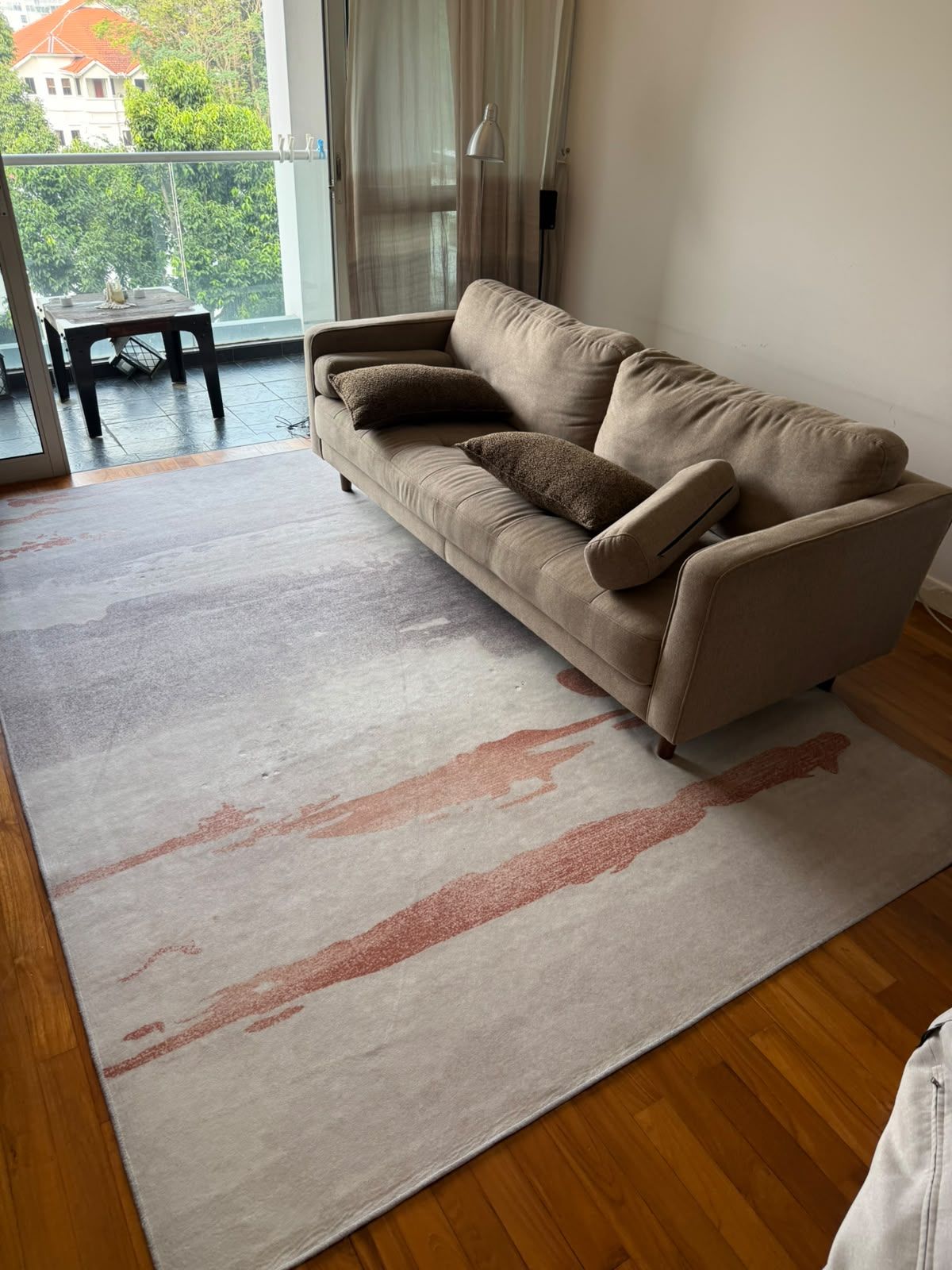 sofa and carpet before